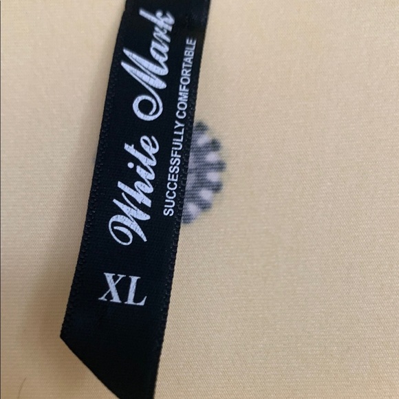 White Mark Yellow Patterned Women's Top - Picture 6 of 7